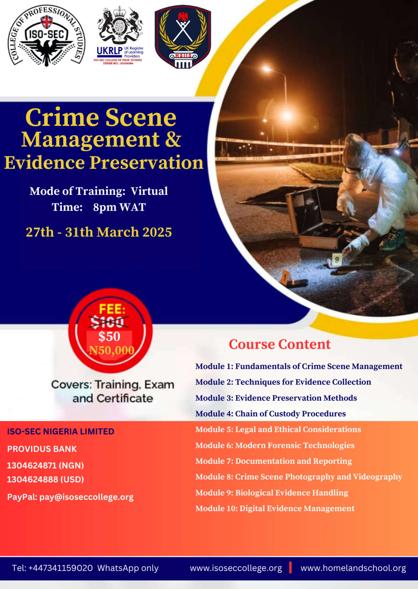 Crime Scene Management and Evidence Preservation