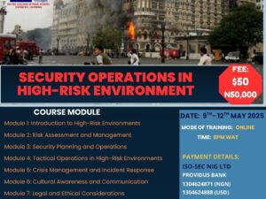 Security Operations in High-Risk Environment