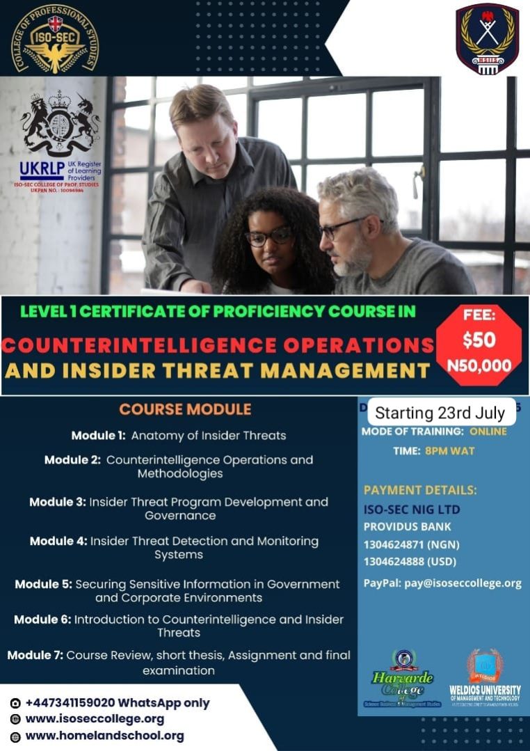 Counterintelligence Operations and Insider Threat Management
