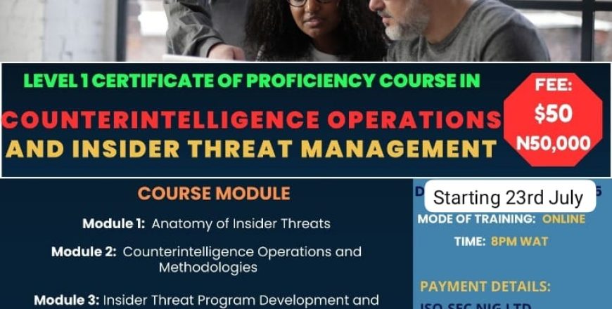 Counterintelligence Operations and Insider Threat Management